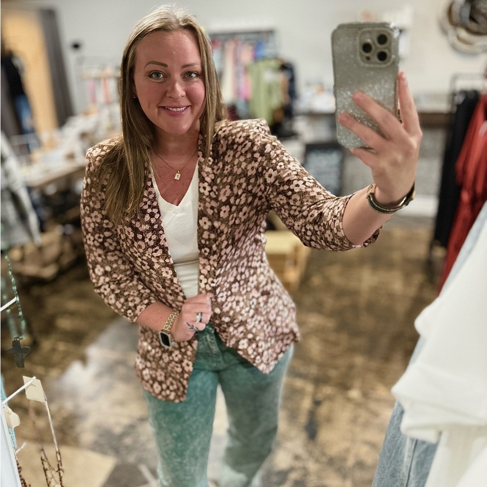 Floral Brown Women's Blazer